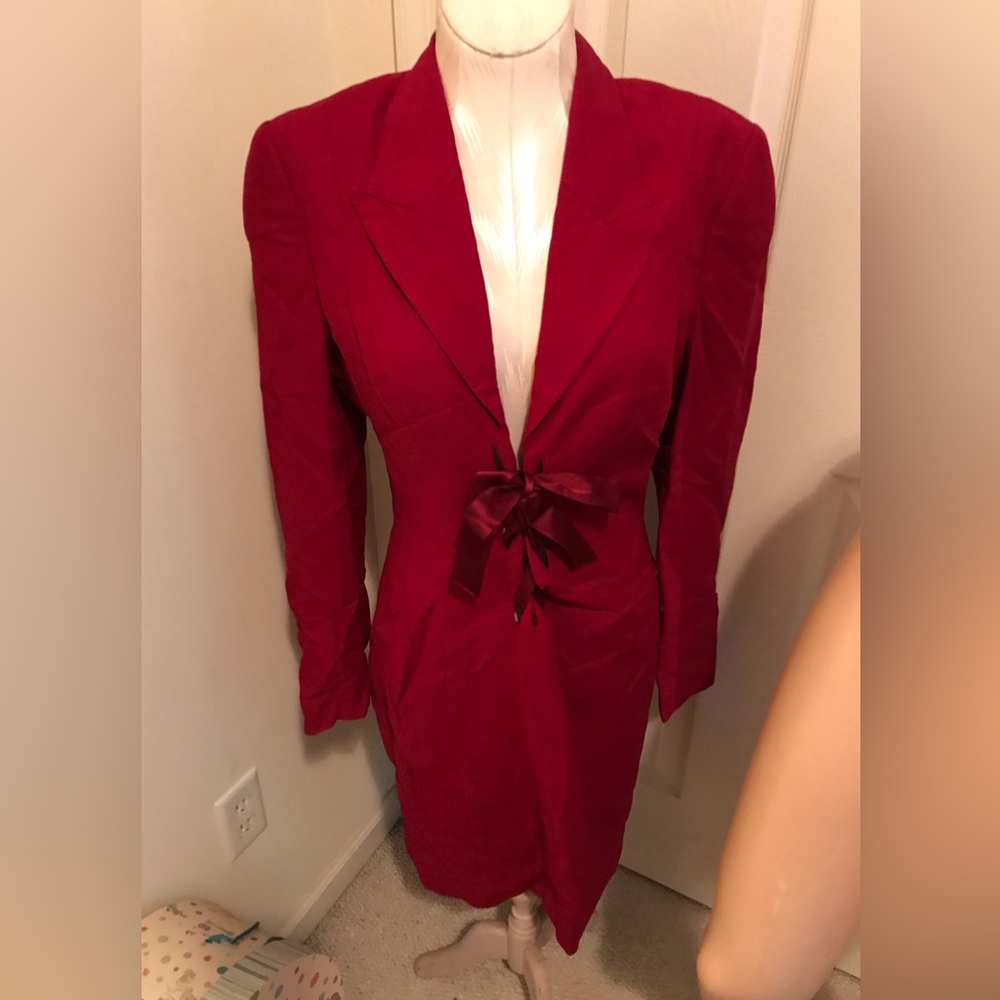 Eva Chun vintage signature dress berry $1200 yummy size 10 silk lined berry